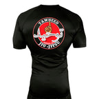 Tawheed Jiu Jitsu All Black Custom Rash Guards Short Sleeves #8042 A