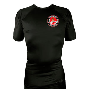 Tawheed Jiu Jitsu All Black Custom Rash Guards Short Sleeves #8042 A