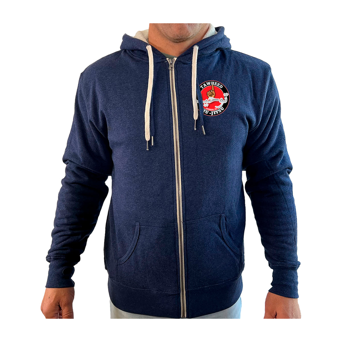 Tawheed Jiu Jitsu Academy Sherpa Lined Zip-Up Hoodie #8042 A