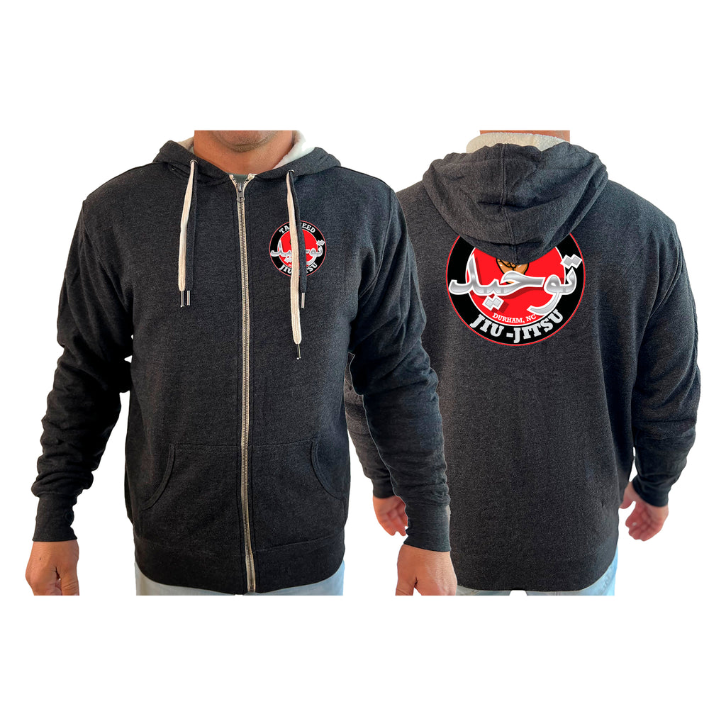 Tawheed Jiu Jitsu Academy Sherpa Lined Zip-Up Hoodie #8042 A