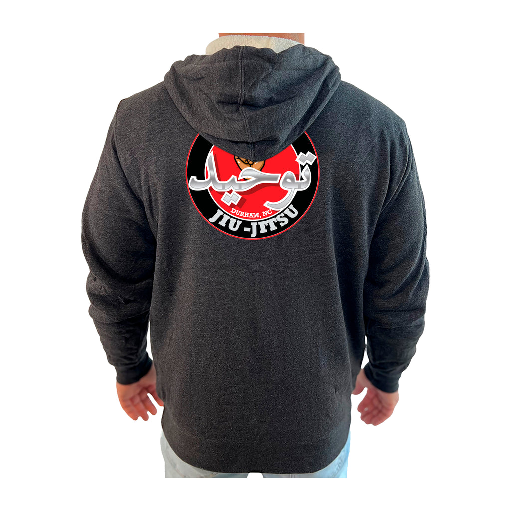 Tawheed Jiu Jitsu Academy Sherpa Lined Zip-Up Hoodie #8042 A