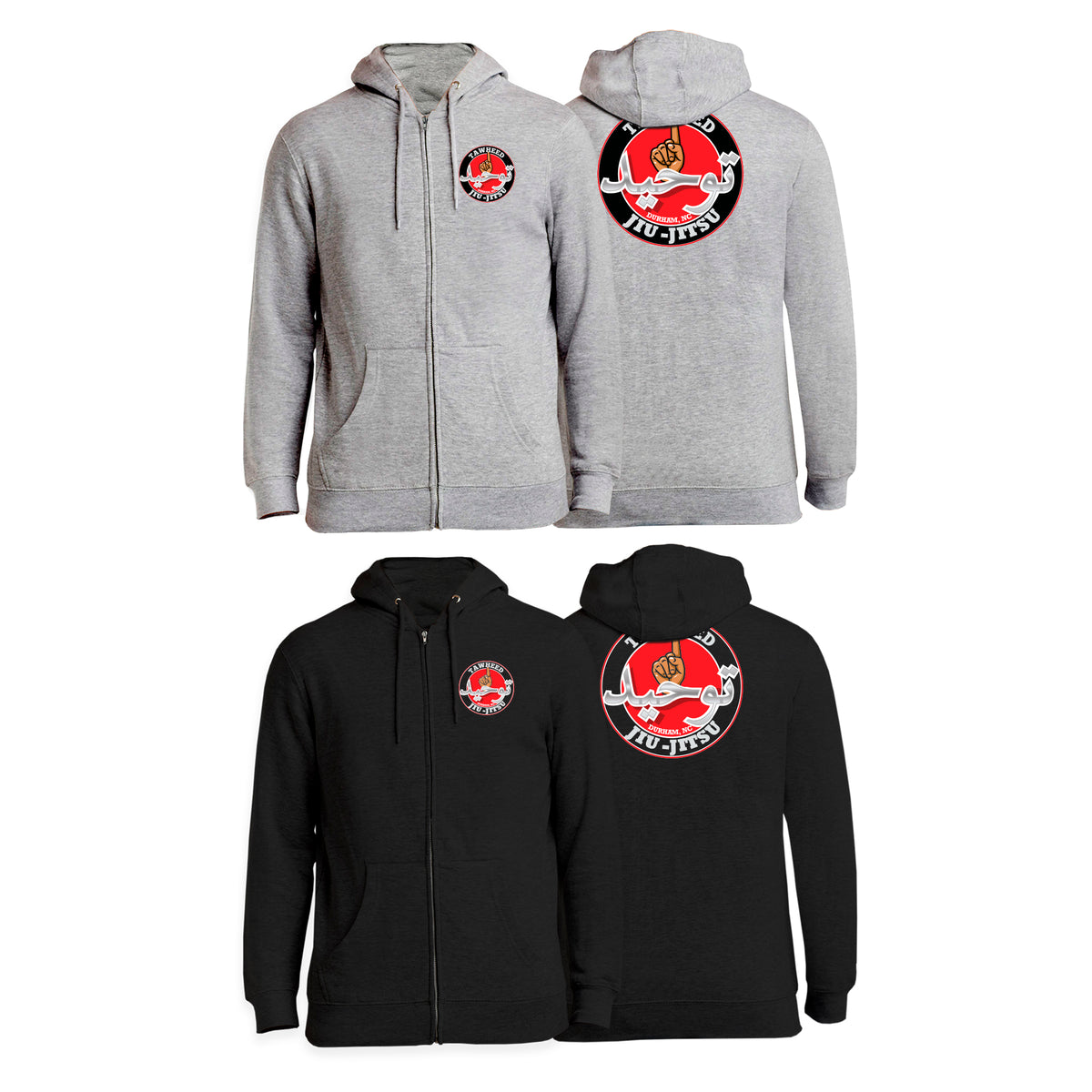 Tawheed Jiu Jitsu Academy Zip Up Hoodies #8042 A