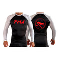 Pacific Martial Arts All Black Ranked Long Sleeve Rash Guards #8043 A