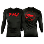 Pacific Martial Arts All Black Custom Rash Guards Long Sleeves #8043 A