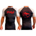 Pacific Martial Arts All Black Ranked Short Sleeve Rash Guards #8043 A