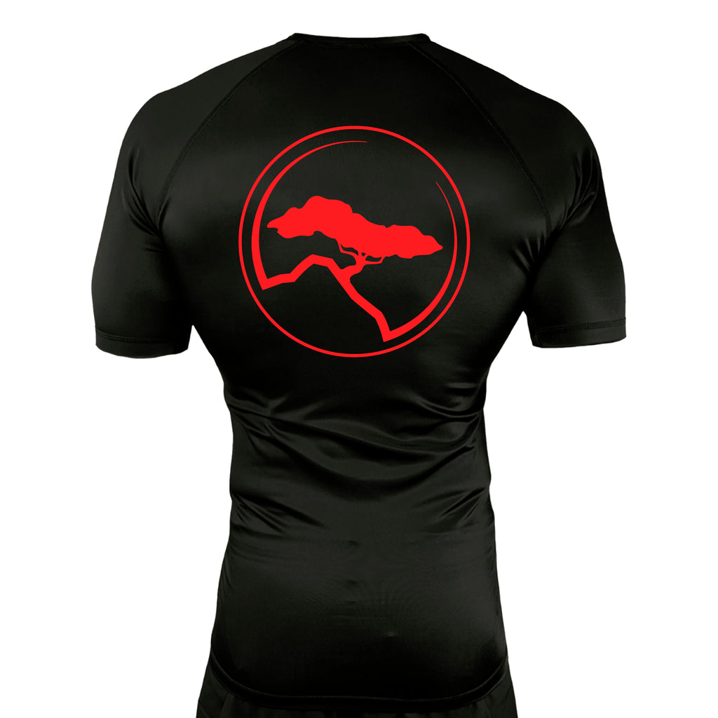 Pacific Martial Arts All Black Custom Rash Guards Short Sleeves #8043 A