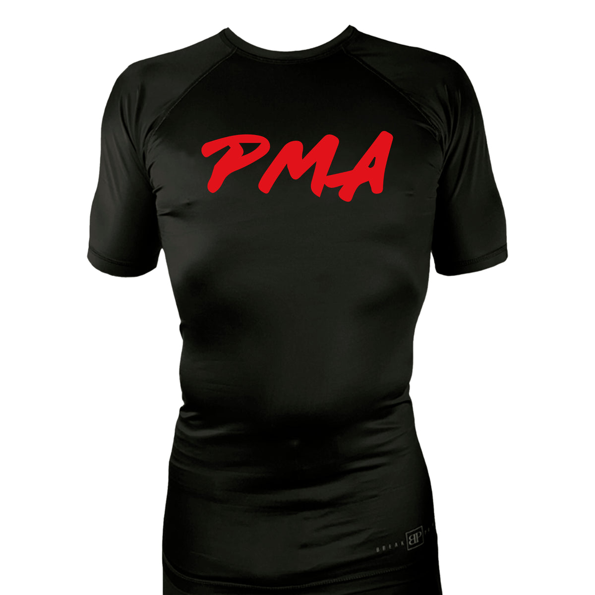 Pacific Martial Arts All Black Custom Rash Guards Short Sleeves #8043 A