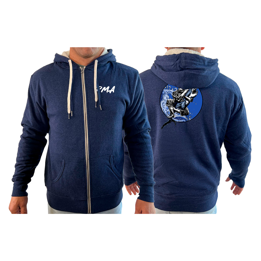 Pacific Martial Arts Academy Sherpa Lined Zip-Up Hoodie #8043 B
