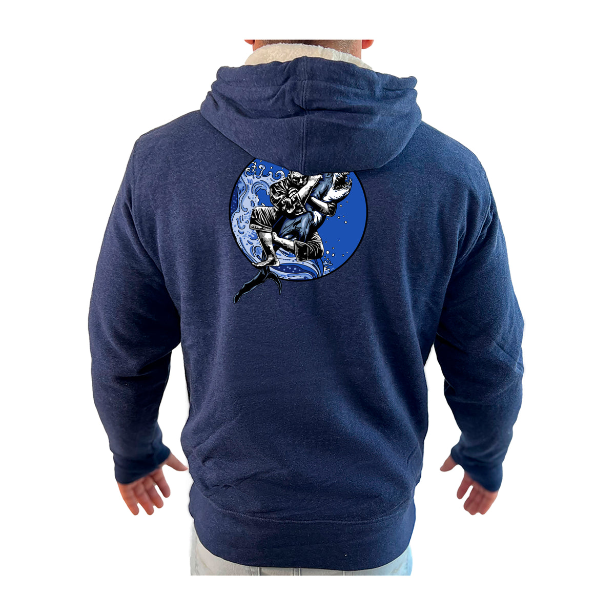 Pacific Martial Arts Academy Sherpa Lined Zip-Up Hoodie #8043 B