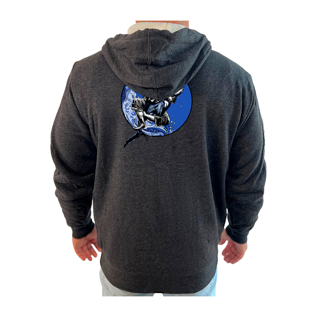Pacific Martial Arts Academy Sherpa Lined Zip-Up Hoodie #8043 B