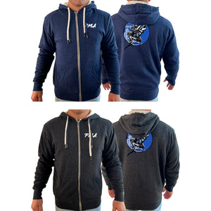Pacific Martial Arts Academy Sherpa Lined Zip-Up Hoodie #8043 B