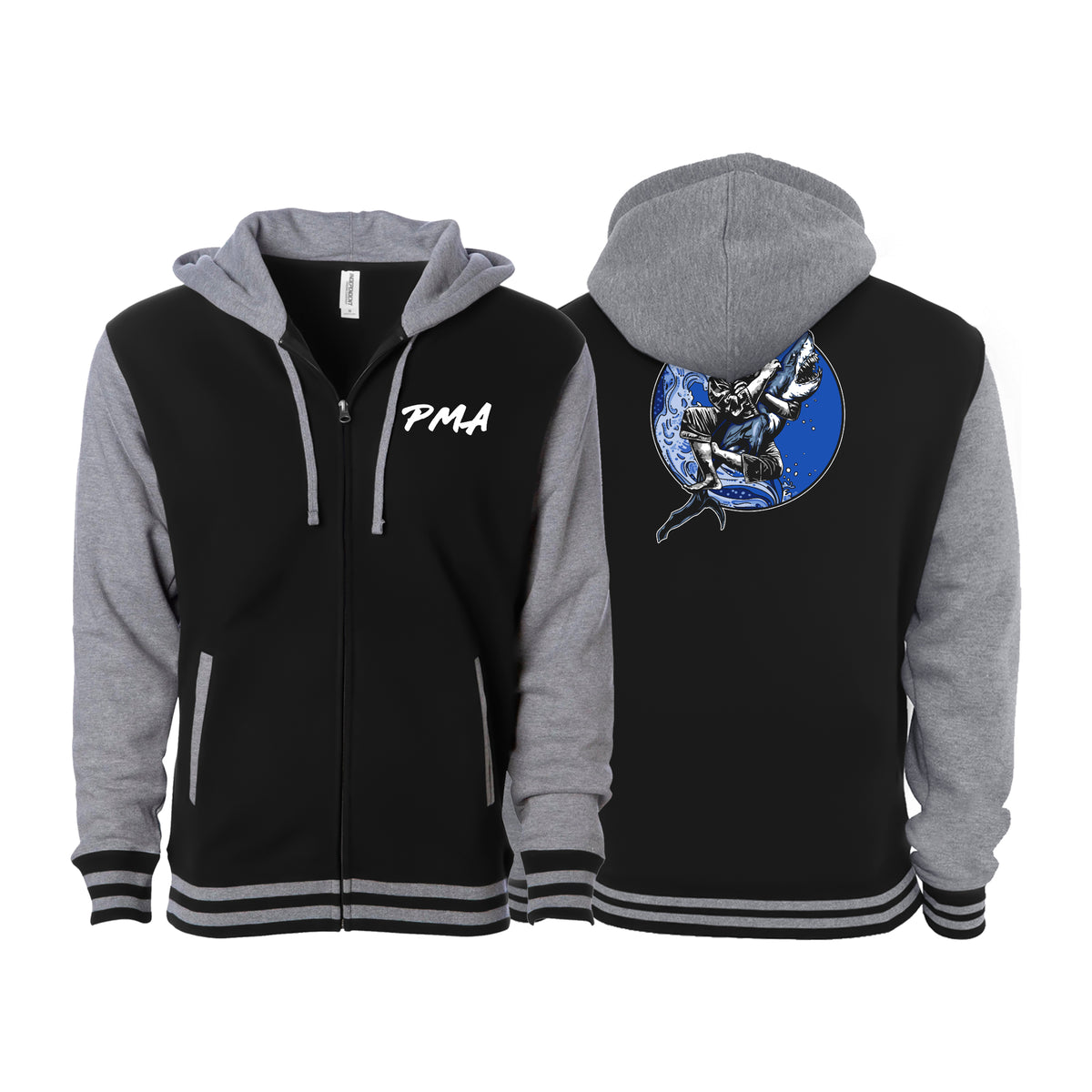 Pacific Martial Arts Academy Varsity Zip-Up Hoodie #8043 B