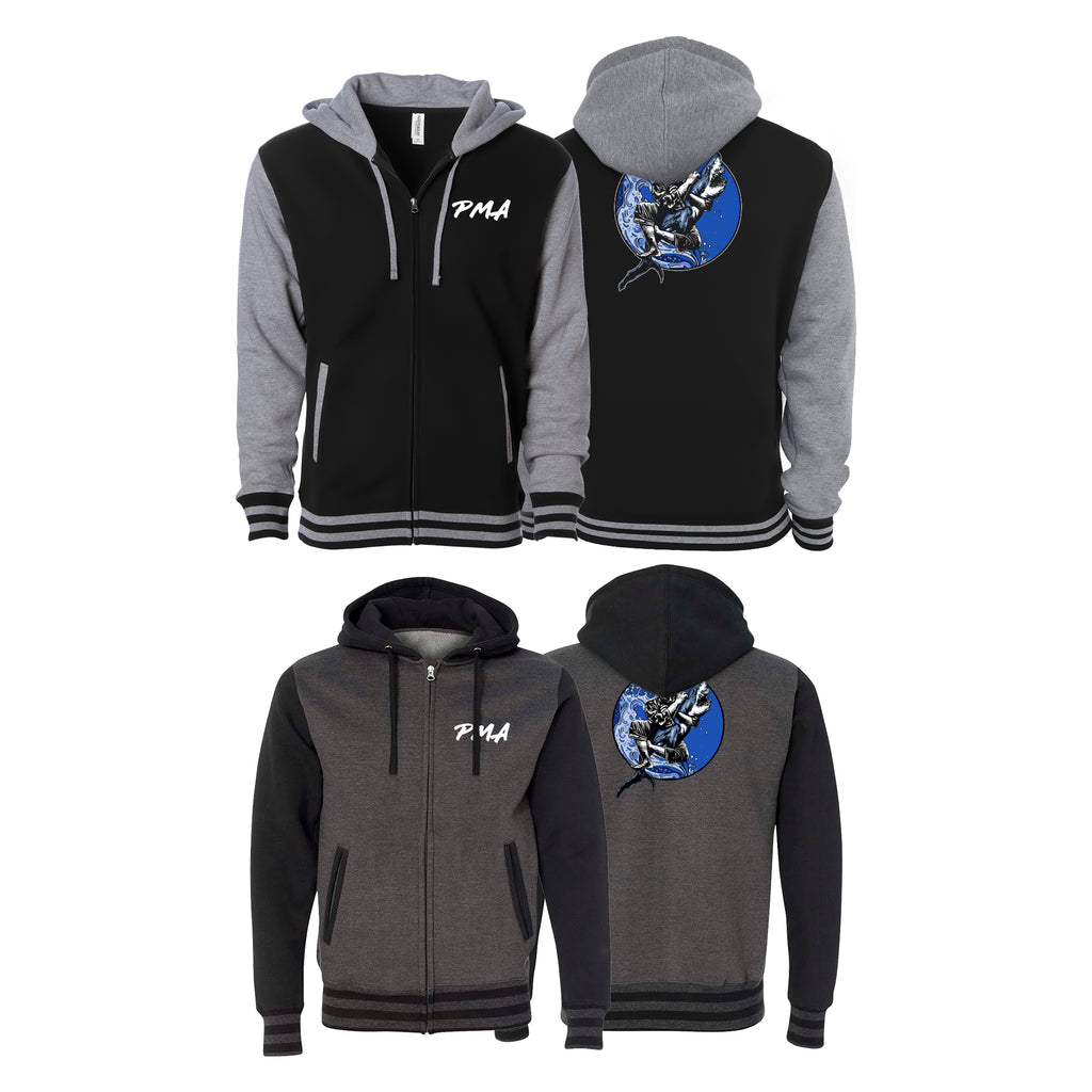 Pacific Martial Arts Academy Varsity Zip-Up Hoodie #8043 B
