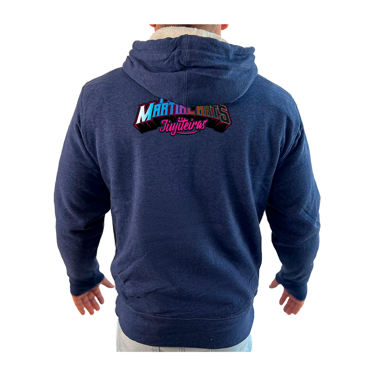 Pacific Martial Arts Academy Sherpa Lined Zip-Up Hoodie #8043 C (JiuJiteiras)