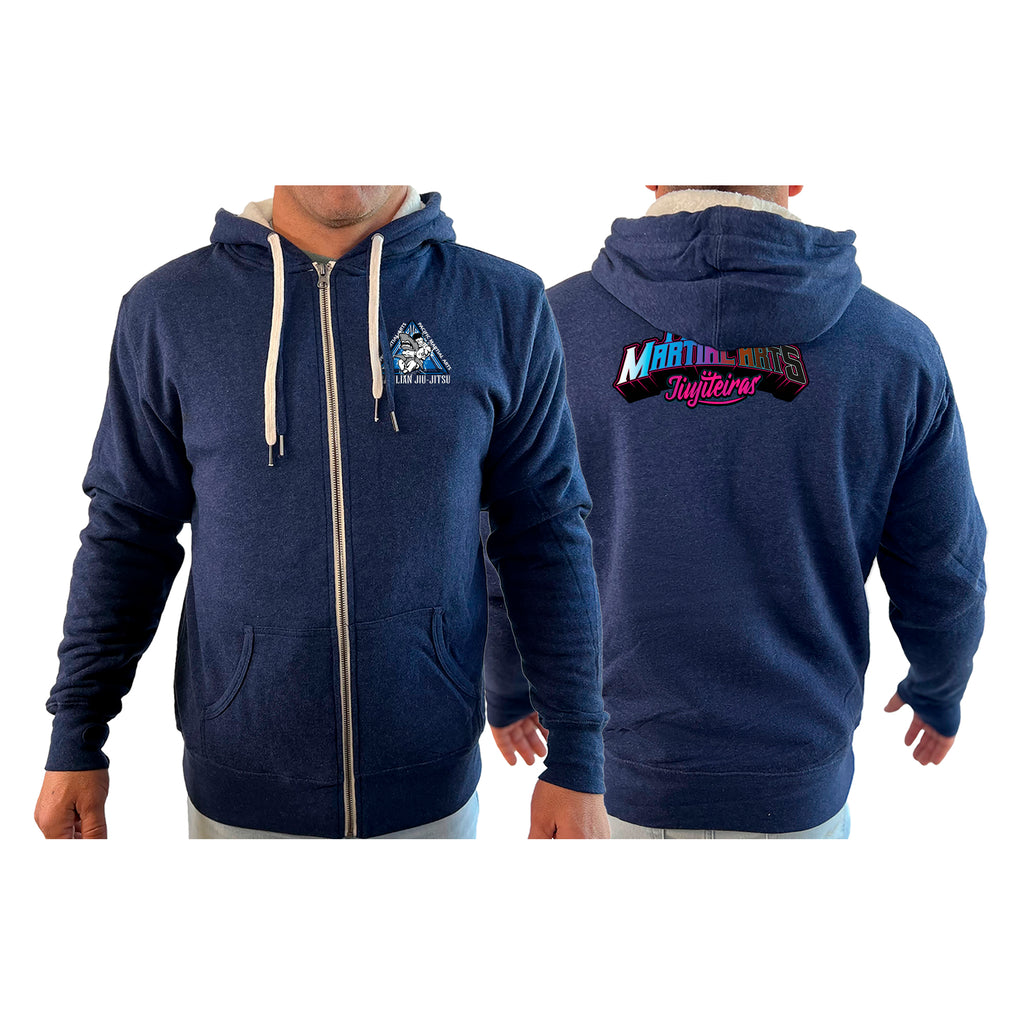 Pacific Martial Arts Academy Sherpa Lined Zip-Up Hoodie #8043 C (JiuJiteiras)