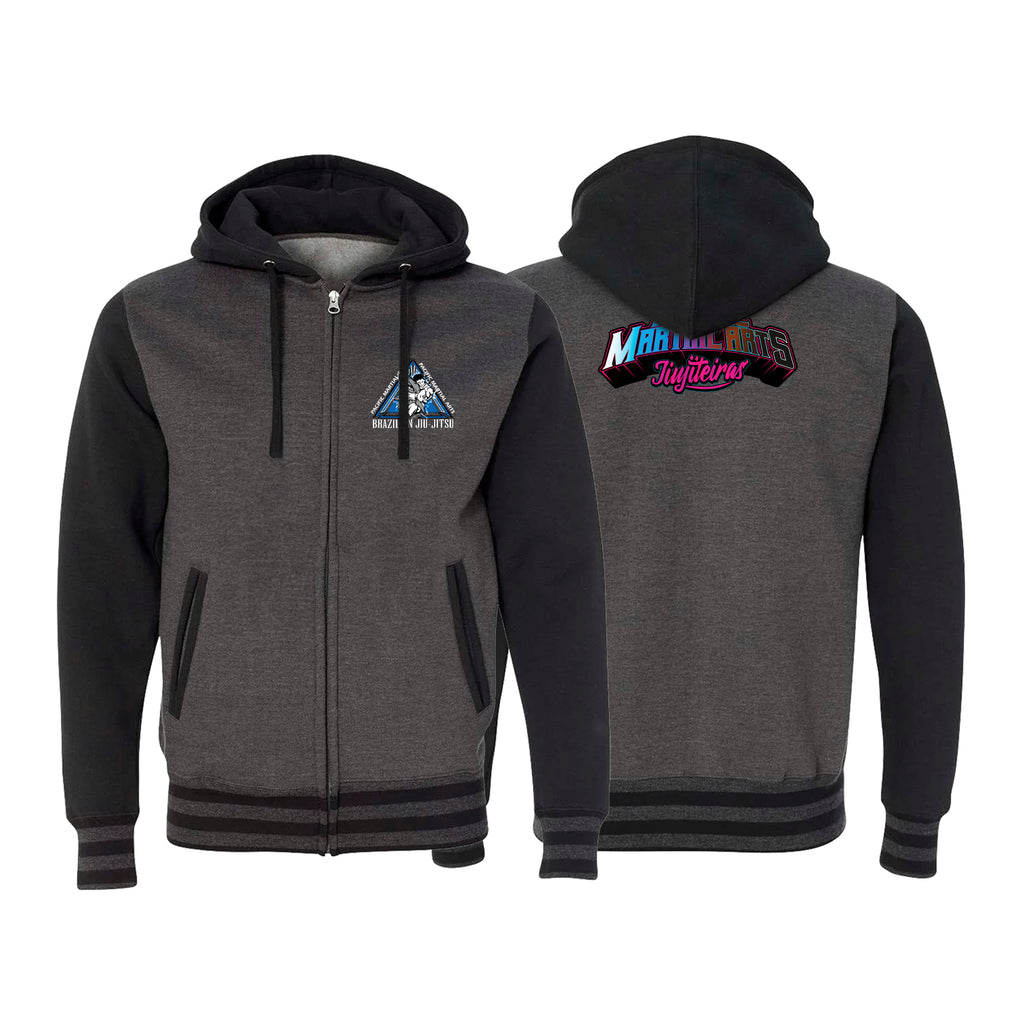 Pacific Martial Arts Academy Varsity Zip-Up Hoodie #8043 C (JiuJiteiras)