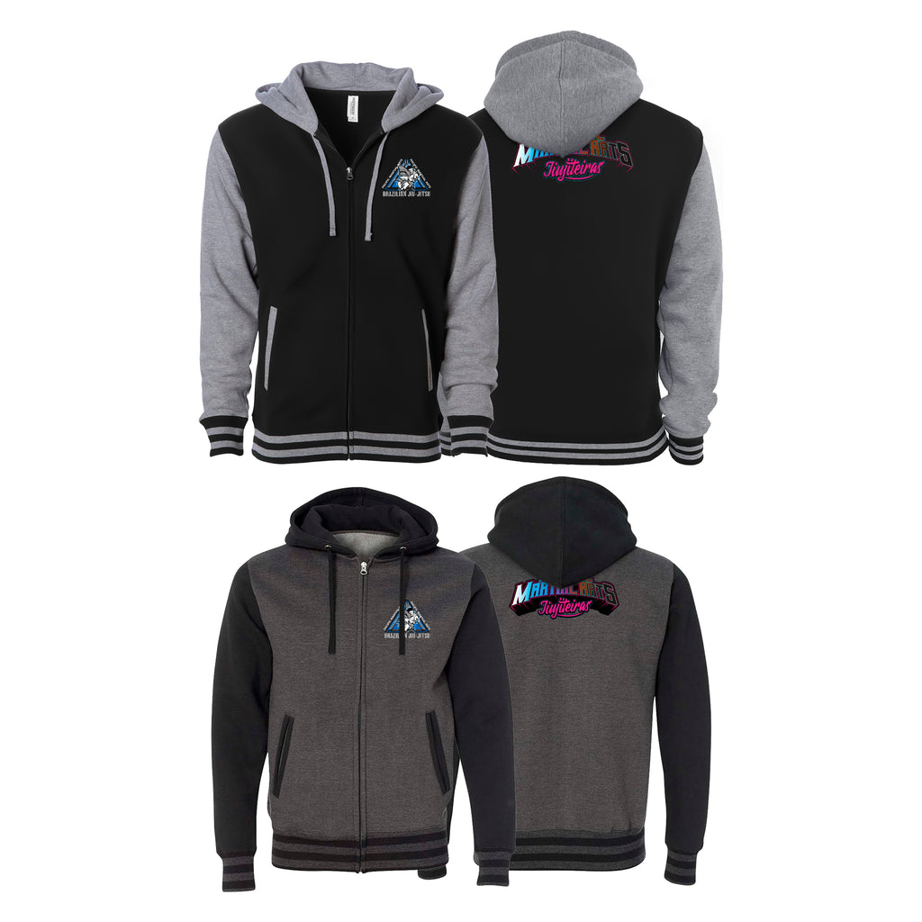 Pacific Martial Arts Academy Varsity Zip-Up Hoodie #8043 C (JiuJiteiras)