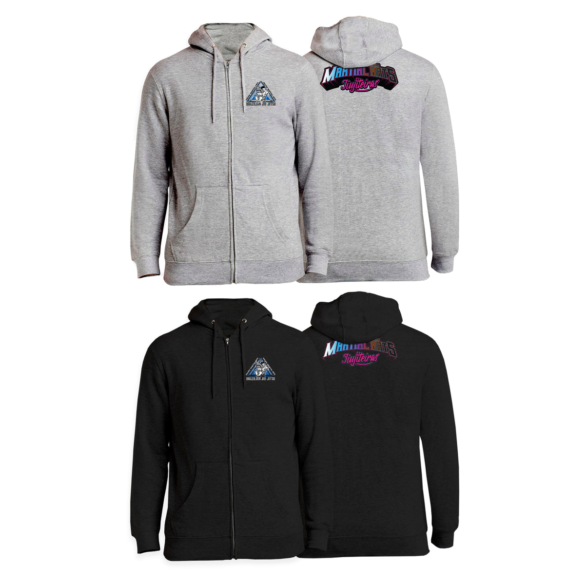 Pacific Martial Arts Academy Zip-Up Hoodie #8043 C (JiuJiteiras)