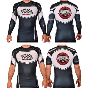 Tillis BJJ Academy Rash Guards Black/White #8044 A