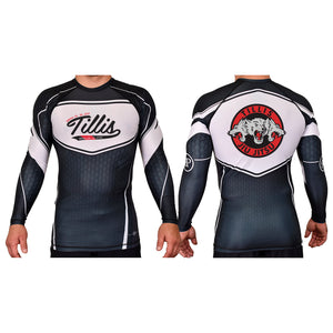 Tillis BJJ Academy Rash Guards Black/White #8044 A
