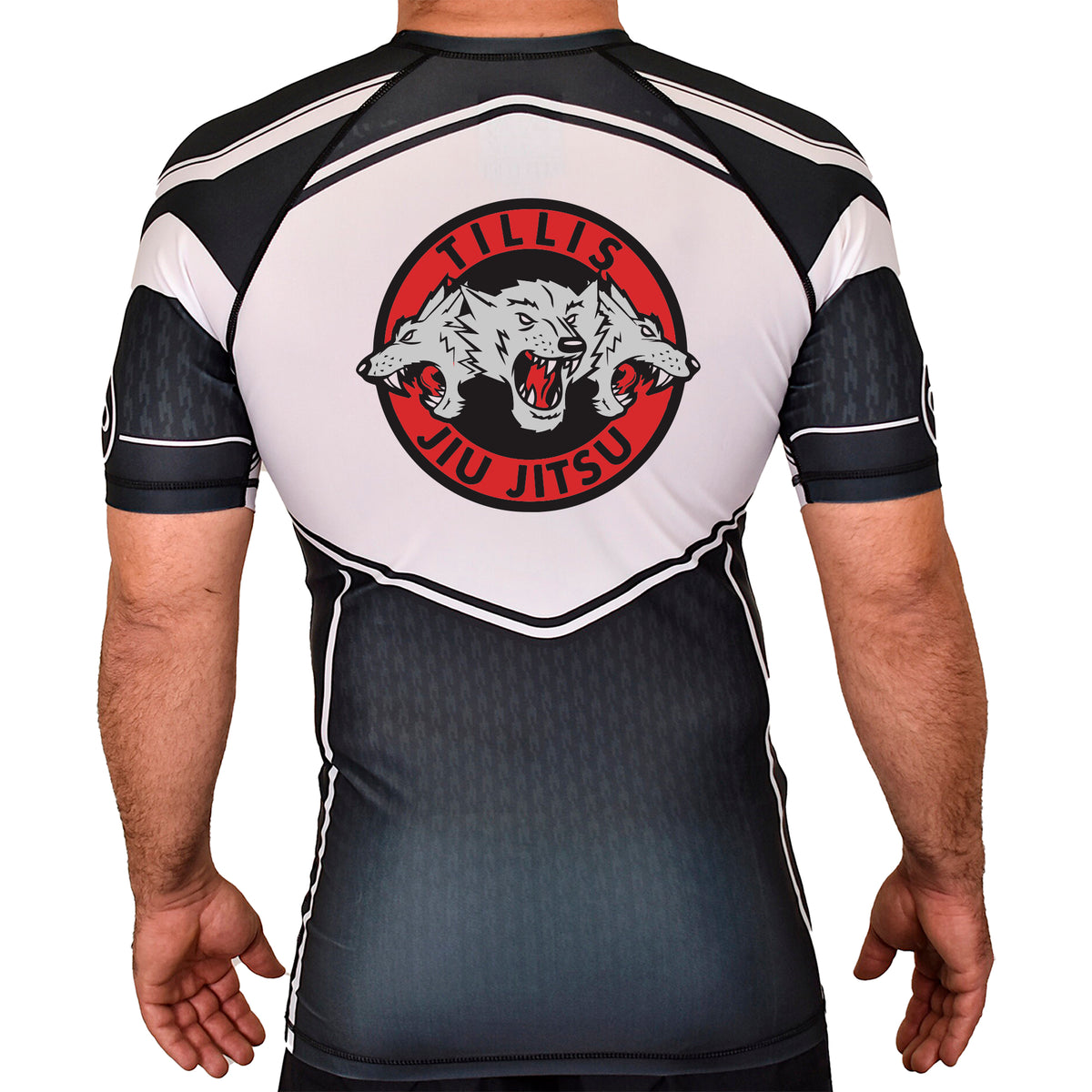 Tillis BJJ Academy Rash Guards Black/White #8044 A