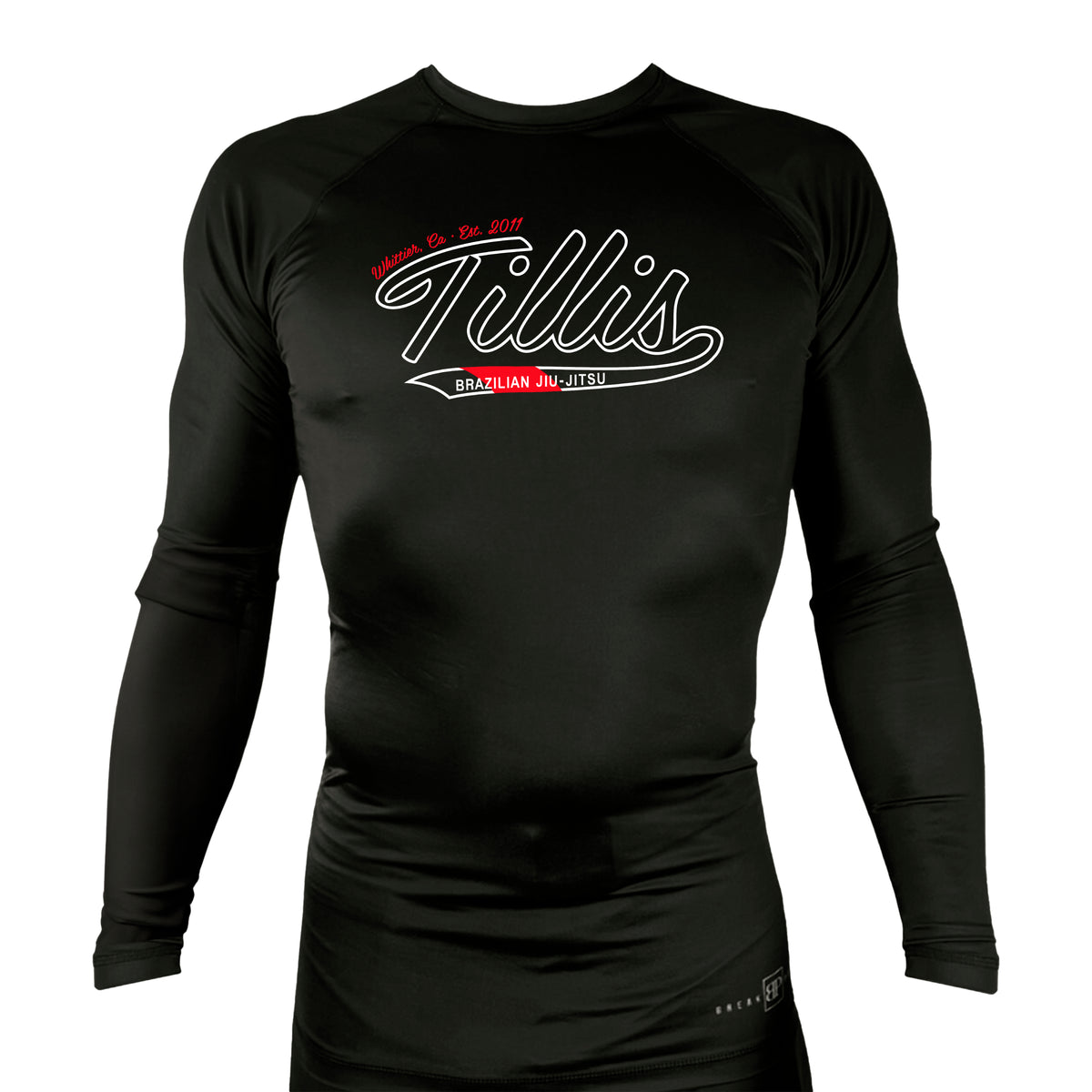 Tillis BJJ All Black Custom Rash Guards Long Sleeves #8044 A