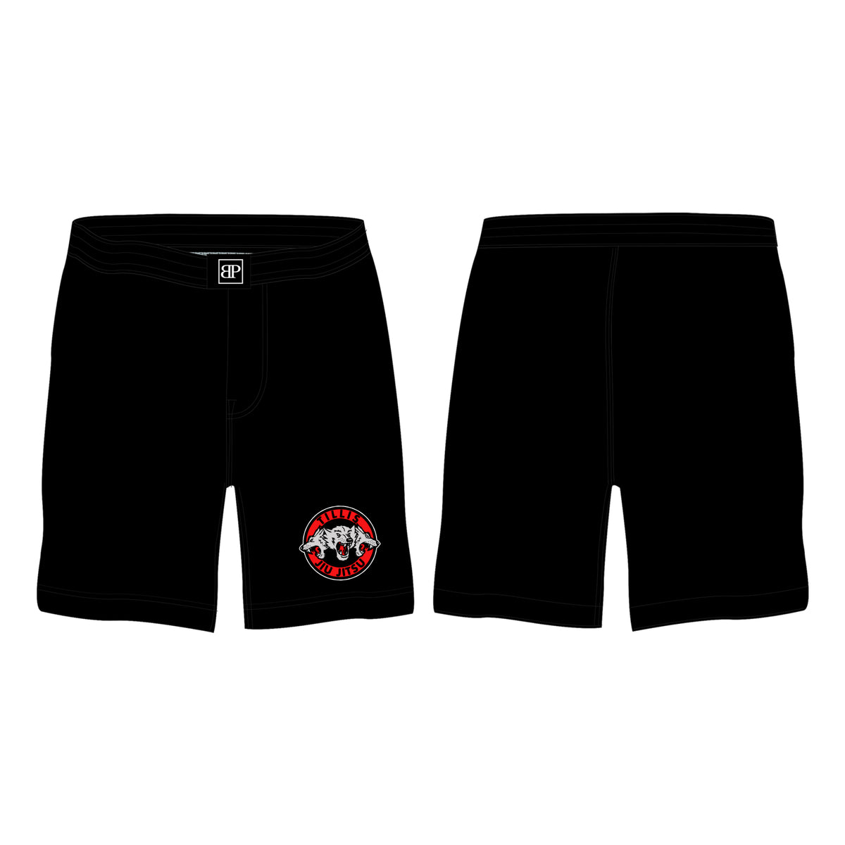 Tillis BJJ All Black Custom Shorts #8044 A