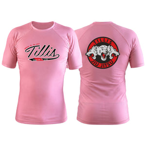 Tillis BJJ Pink Custom Rash Guards Short Sleeve #8044 A