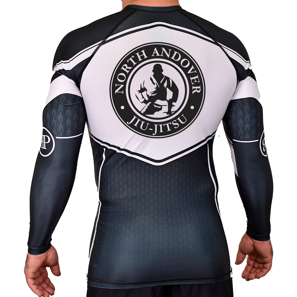 North Andover Jiu-Jitsu Academy Rash Guards Black/White #8045 A