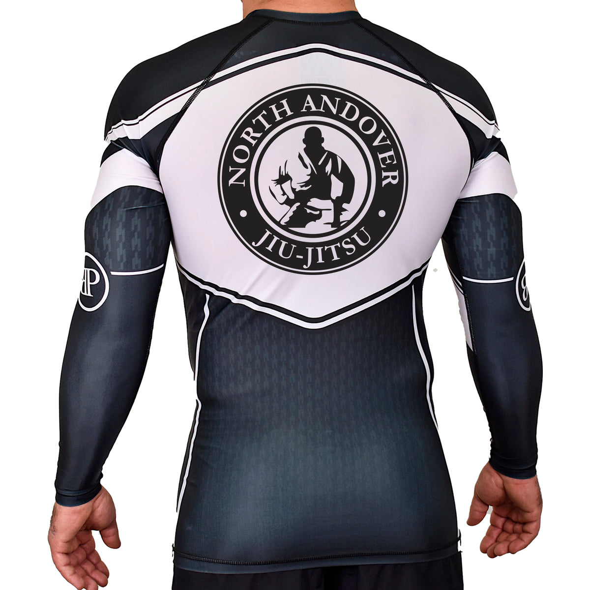 North Andover Jiu-Jitsu Academy Rash Guards Black/White #8045 A