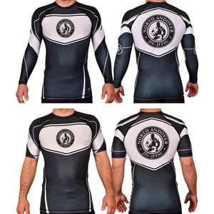 North Andover Jiu-Jitsu Academy Rash Guards Black/White #8045 A