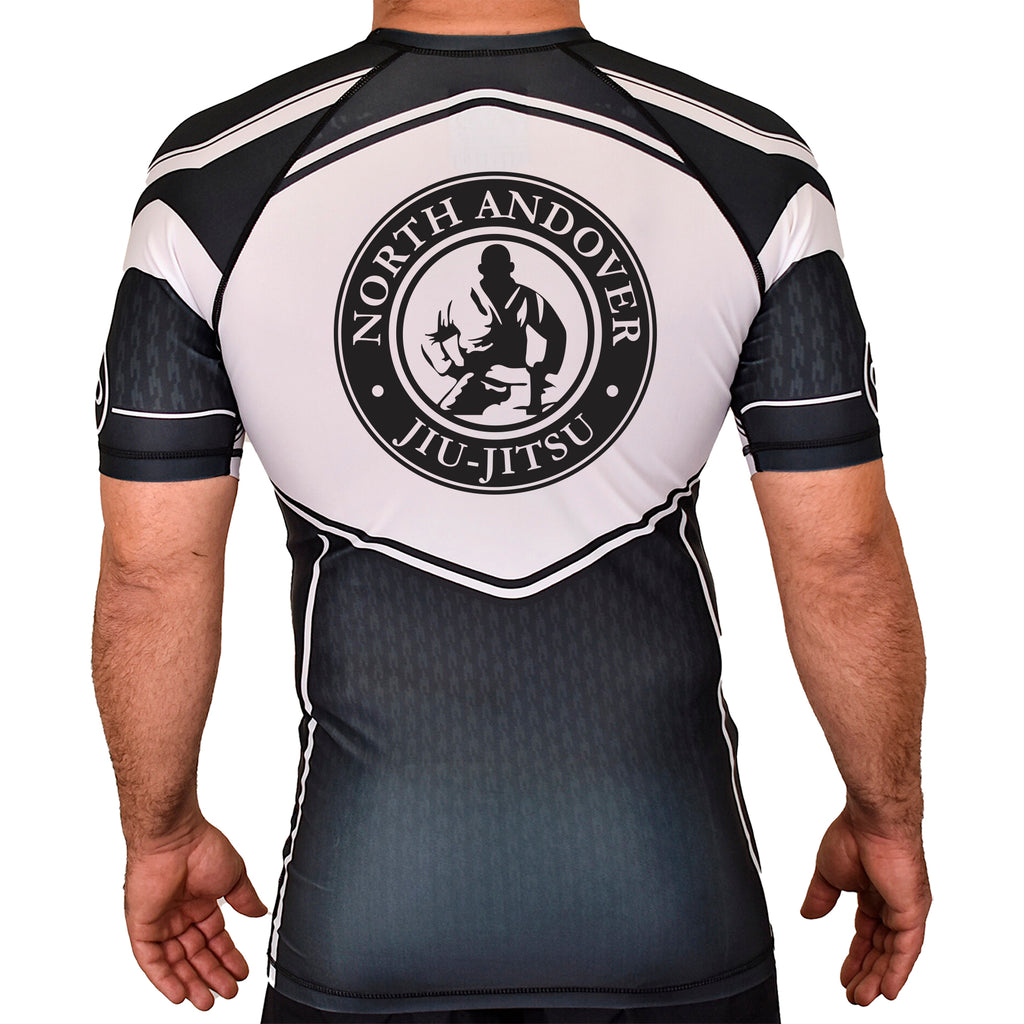 North Andover Jiu-Jitsu Academy Rash Guards Black/White #8045 A