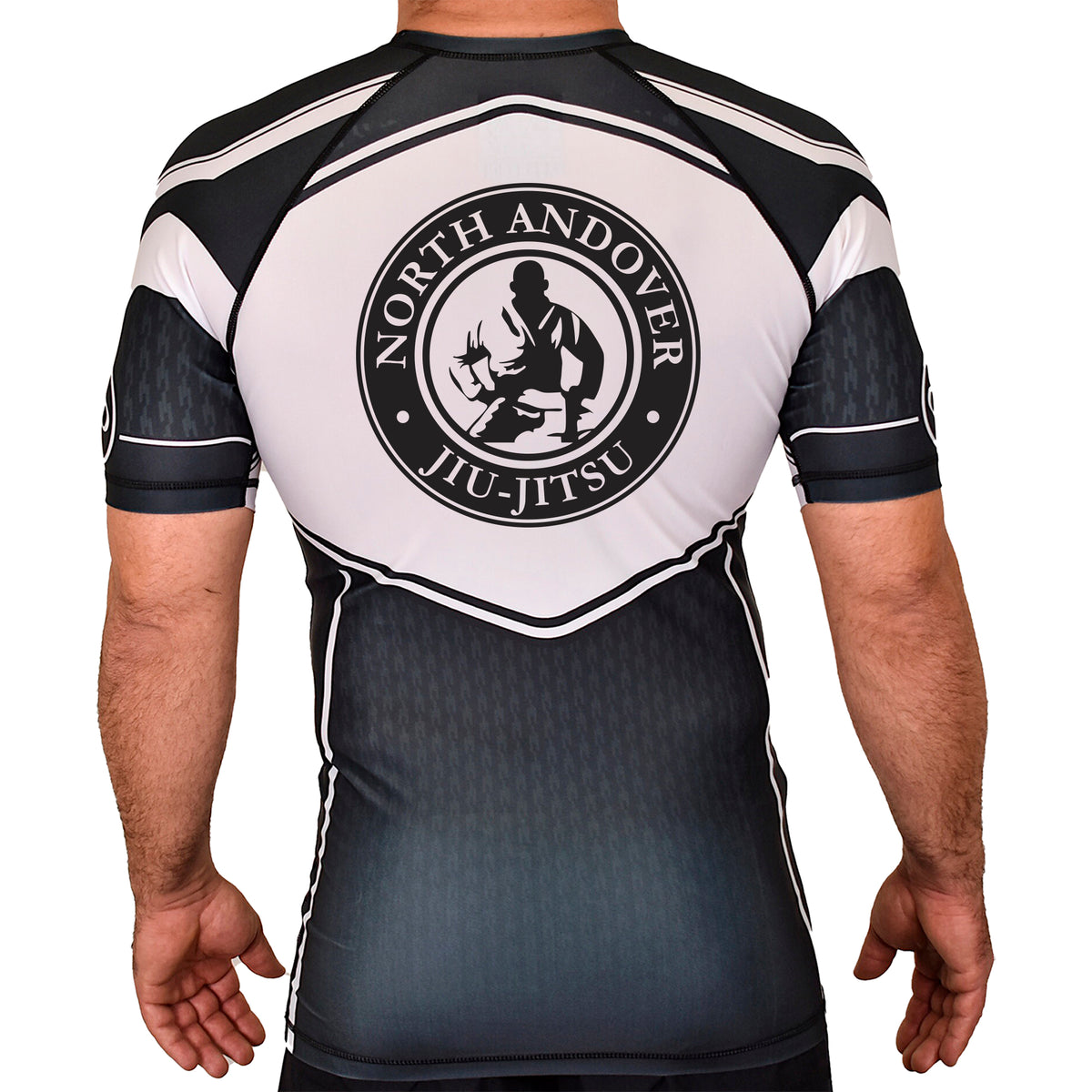 North Andover Jiu-Jitsu Academy Rash Guards Black/White #8045 A