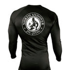 North Andover Jiu-Jitsu All Black Custom Rash Guards Long Sleeves #8045 A