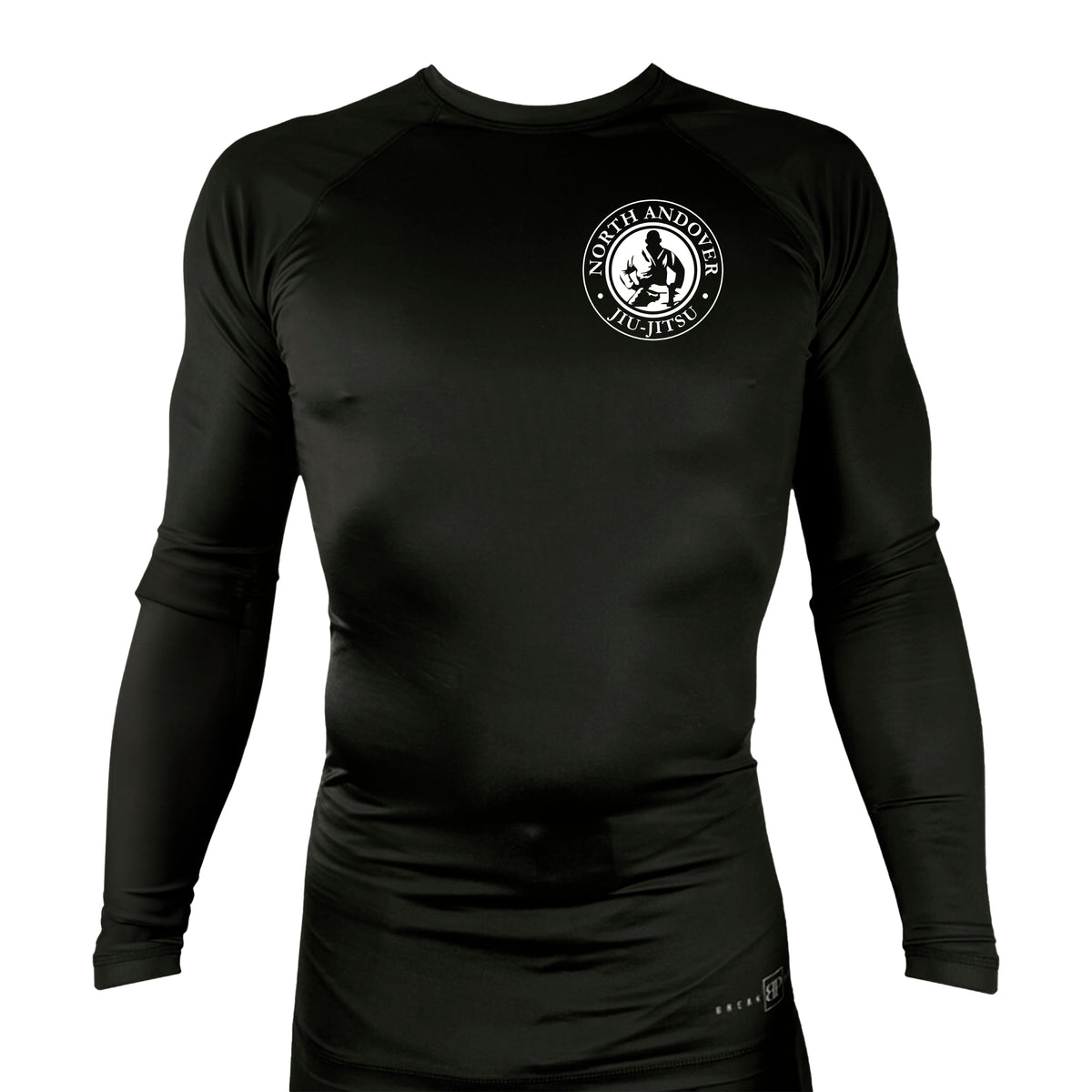 North Andover Jiu-Jitsu All Black Custom Rash Guards Long Sleeves #8045 A