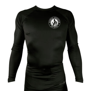 North Andover Jiu-Jitsu All Black Custom Rash Guards Long Sleeves #8045 A