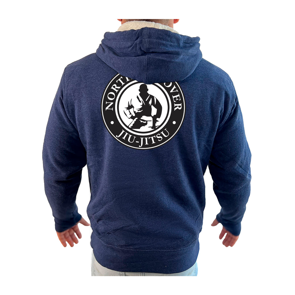 North Andover Jiu-Jitsu Academy Sherpa Lined Zip-Up Hoodie #8045 A