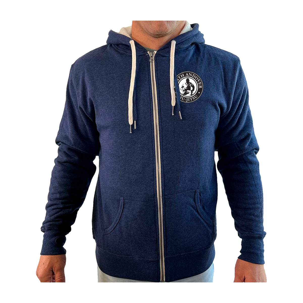 North Andover Jiu-Jitsu Academy Sherpa Lined Zip-Up Hoodie #8045 A