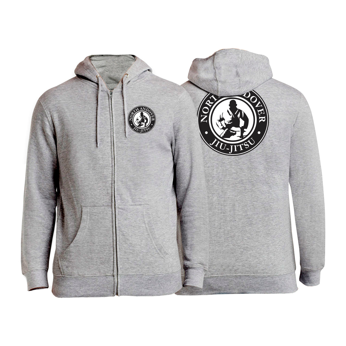 North Andover Jiu-Jitsu Academy Zip Up Hoodies #8045 A