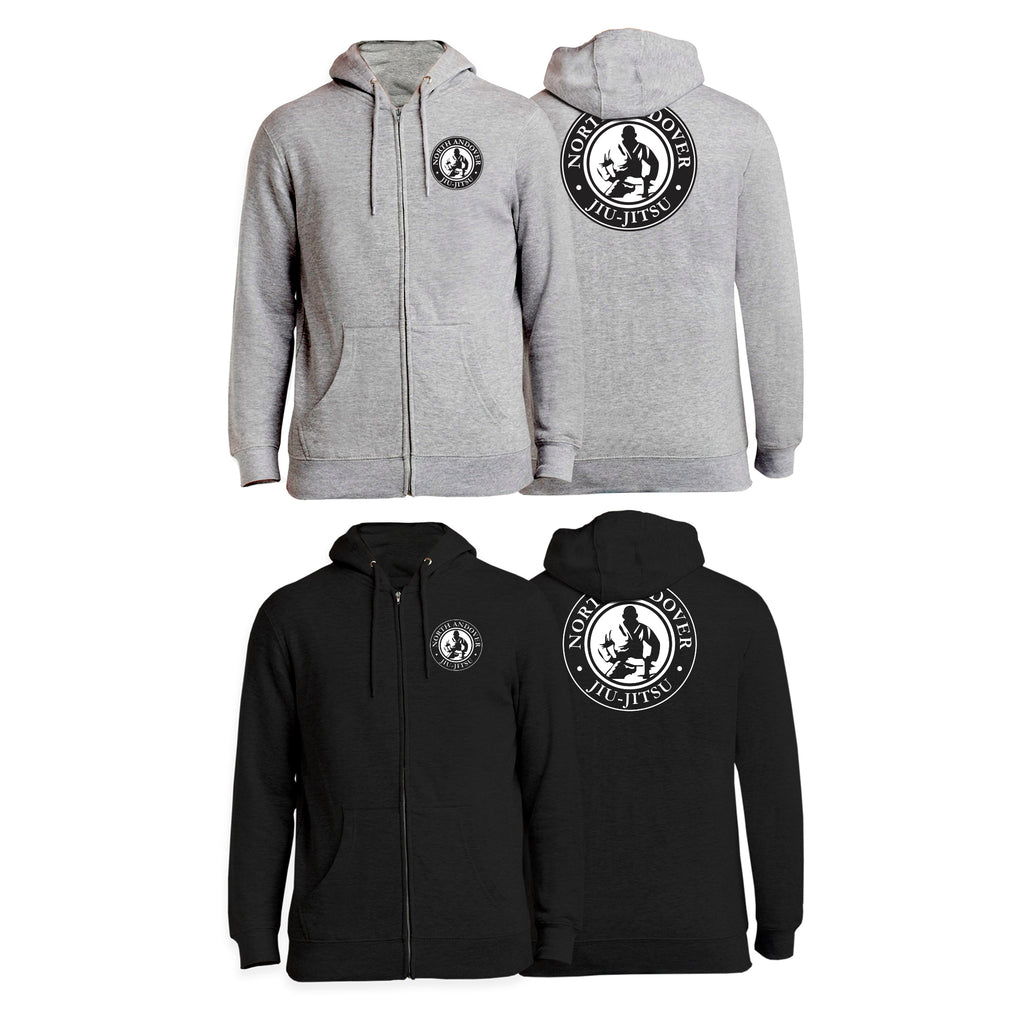 North Andover Jiu-Jitsu Academy Zip Up Hoodies #8045 A