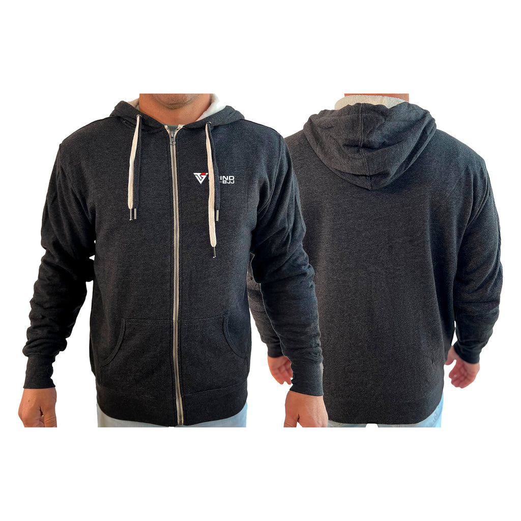 Grind BJJ Academy Sherpa Lined Zip-Up Hoodie #8047 B