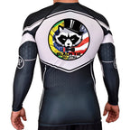 Black Tie BJJ Academy Rash Guards Black/White #8048 A