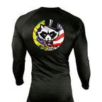 Black Tie BJJ All black Custom Rash Guards Long Sleeves #8048 A