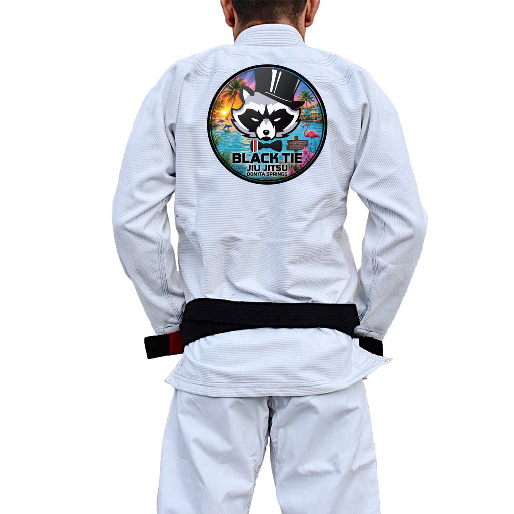 Black Tie BJJ Academy Kids Gi - White #221 B