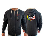 Black Tie BJJ Academy Sherpa Lined Zip-Up Hoodie #8048 C
