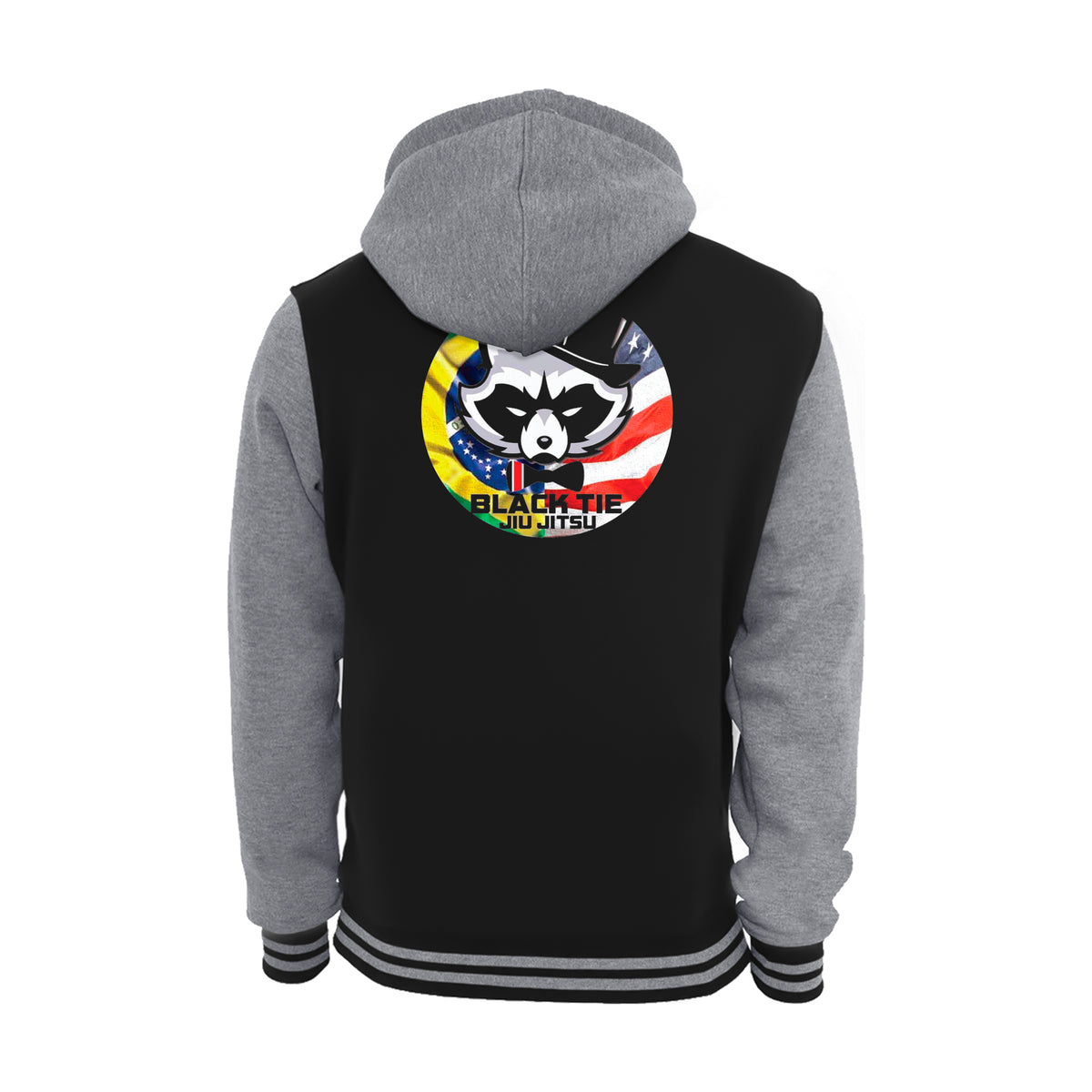 Black Tie BJJ Academy Varsity Zip-Up Hoodie #8048 C