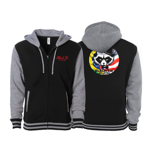 Black Tie BJJ Academy Varsity Zip-Up Hoodie #8048 C