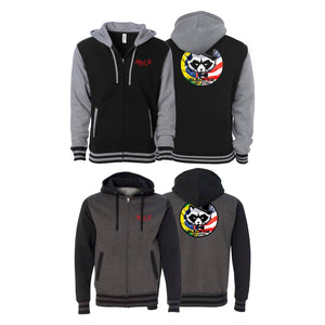 Black Tie BJJ Academy Varsity Zip-Up Hoodie #8048 C