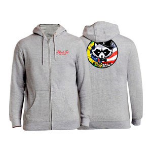 Black Tie BJJ Academy Zip-Up Hoodie #8048 C