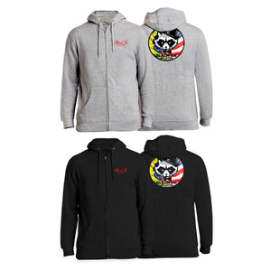 Black Tie BJJ Academy Zip-Up Hoodie #8048 C